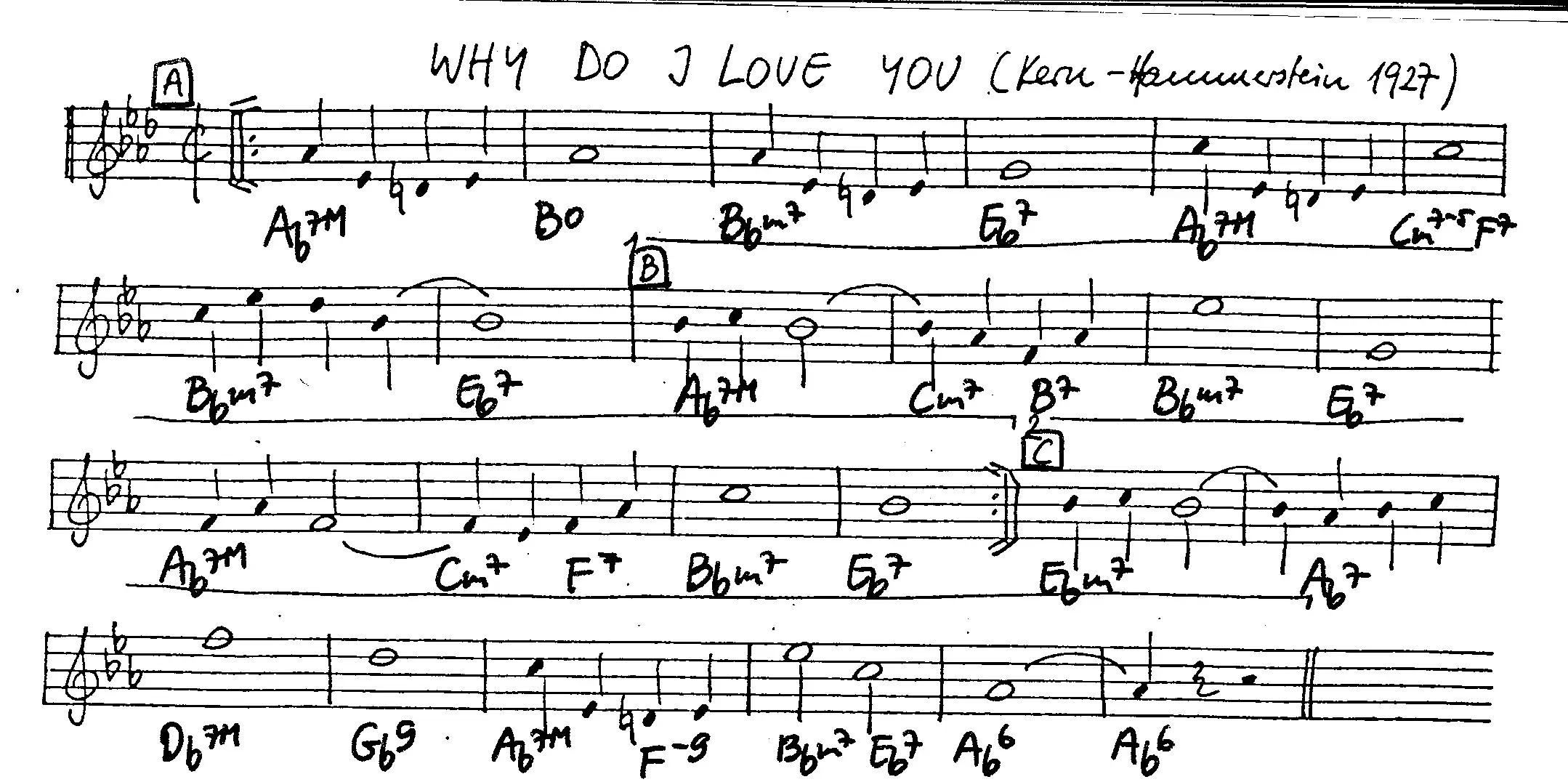 why do i love you free jazz leadsheet - Courtesy of the Jungle Jazz Band